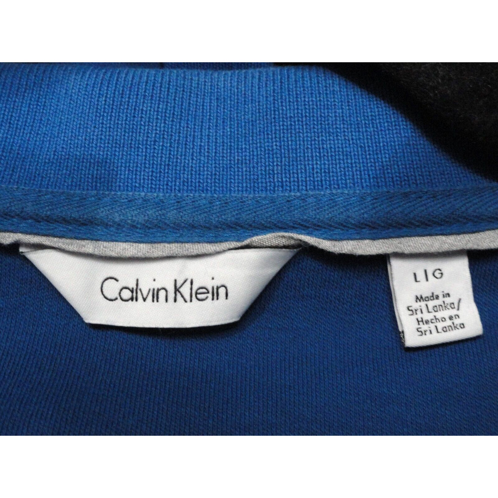 2 for $15 Calvin Klein Royal Blue Polo Shirt Business Casual Men's Size Large - Picture 6 of 8